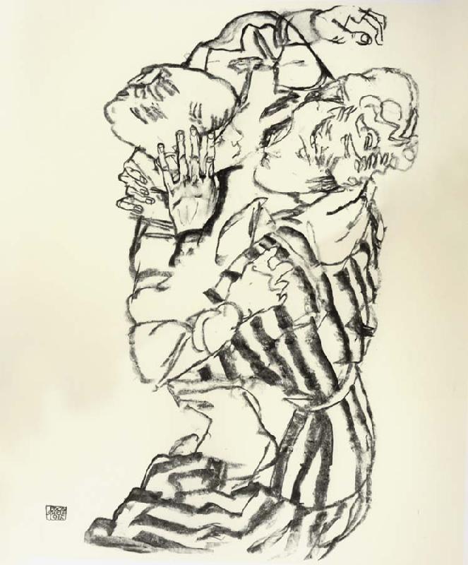 Egon Schiele Aunt and Nephew Germany oil painting art